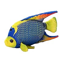 Wild Republic Coral Reef, Queen Angelfish, Stuffed Animal, 6 inches, Gift for Kids, Plush Toy, Fill is Spun Recycled Water Bottles