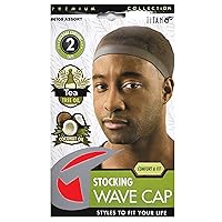 Stocking Wave Cap Elastic Band Red