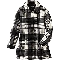 Amy Byer Big Girls' Plaid Double Breasted Coat