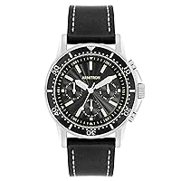 Men's Analog Chronograph Leather Strap Watch, 20/5531