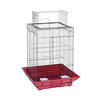 Prevue Hendryx SP851R/B Clean Life Play Top Cage, Red and Black
