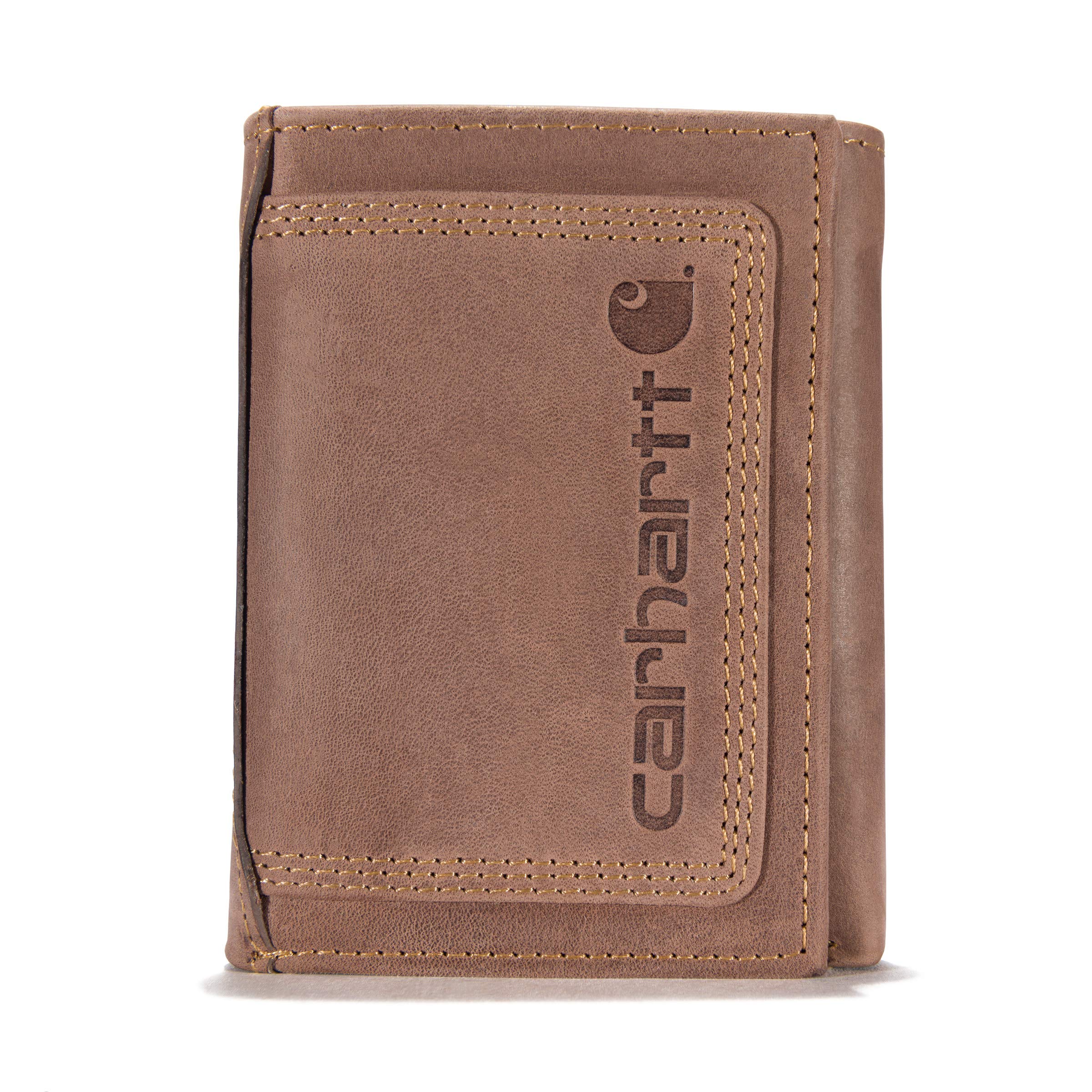 Carhartt Men's Trifold, Durable Wallets, Available in Leather and Canvas Styles