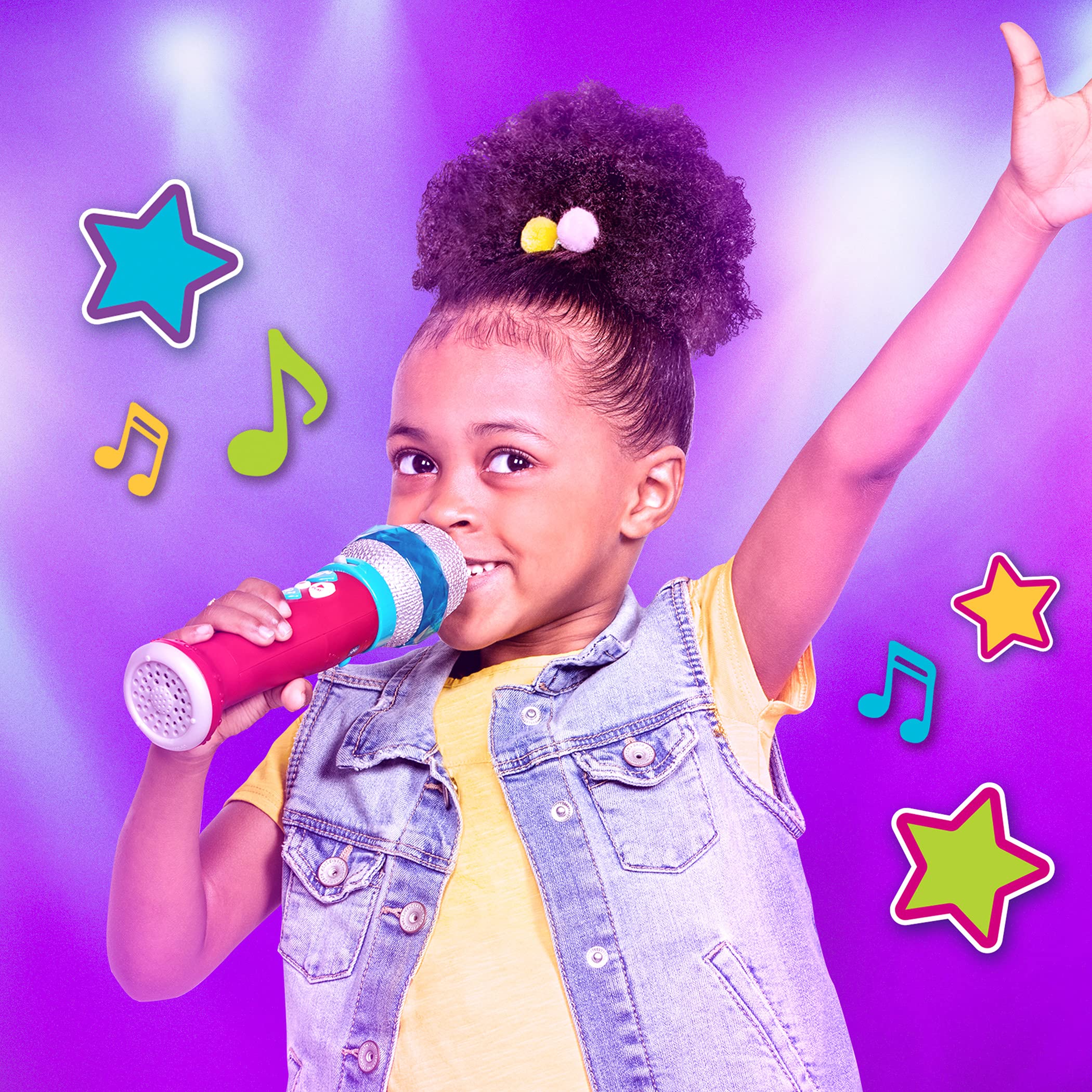 Battat – Musical Light Show Microphone – Light-Up Sing-Along Mic with 5 Songs and Record Functions for Kids 2 Years + (Bluetooth)