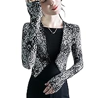 Fashion Soft Tops for Women Square Neck Long Sleeve Print Lace Patchwork Blouses Elegant Work Party Dinner Shirts
