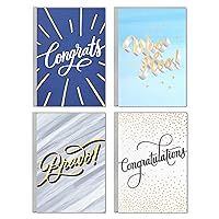 Hallmark Congratulations Cards Assortment, Bravo (Boxed Set of 12 Cards with Envelopes) for Graduation, Promotion, Wedding, All Occasion
