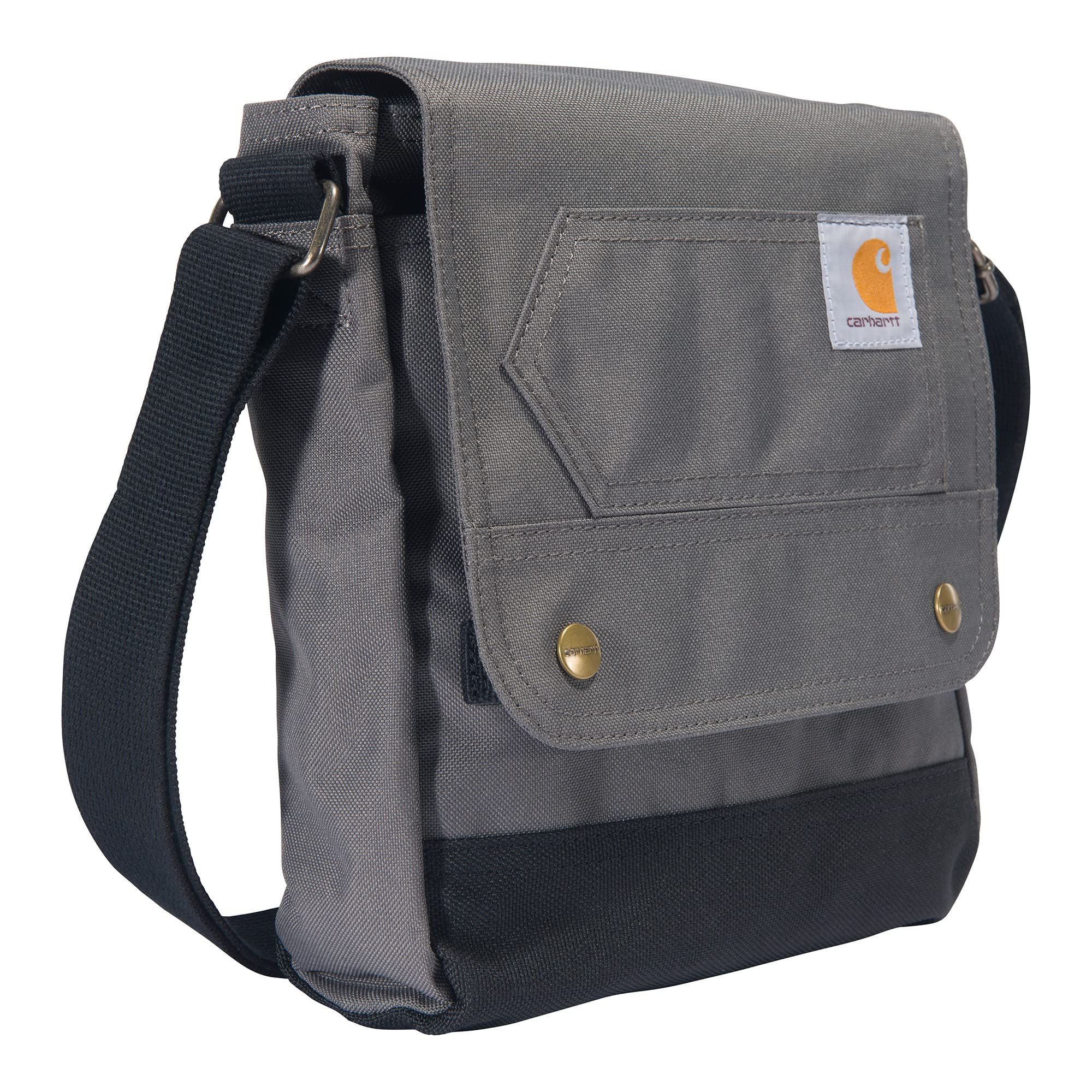 Carhartt, Durable, Adjustable Crossbody Bag With Flap Over Snap Closure