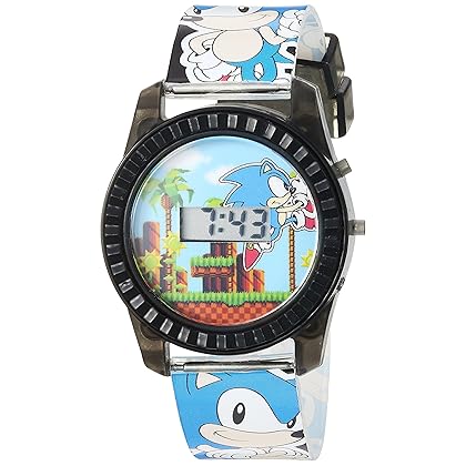 Accutime Sonic The Hedgehog Kids' SNC4008 Digital Display Quartz Blue Watch
