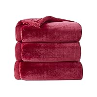 Clara Clark Baby Blankets for Girls - Micro Mink Ultra Plush Baby Fleece Blanket, Soft and Cozy Warm Kids Blanket - 30 x 40, Raspberry Red Baby Girl Blanket