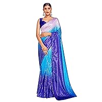 Elina fashion Sarees For Women Bollywood Art Silk Saree || Sequence Embroidered Indian Sari & Unstitched Blouse