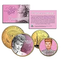 Lucille Ball 100th Birthday NY Quarter & JFK Half Dollar 2-Coin Set I Love Lucy