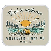 Christian Art Gifts Inspirational Men & Women's Bible Verse Home Refrigerator Magnet: God is with Me