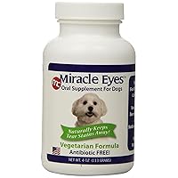 Miracle Care 454104 Tear Stain Reducer Oral Supplement for Dogs and Cats, Vegetarian Formula Flavored with Vanilla, 4-Ounce