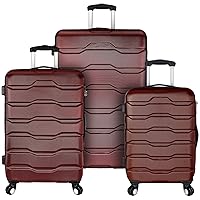 Elite Luggage Omni Hardside Spinner Luggage, Red, 3-Piece Set