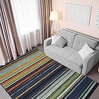 Ottomanson Ottohome Collection Non-Slip Rubberback Vintage Striped Design 3x5 Indoor Area Rug, 3'3