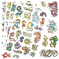 Ancient Dragon Stickers 455Counts Magical Fairy Cartoon Dragon Adhesive Sticker for Water Bottles Art Toys Crafts Kids Boys Toddlers Invitations Envelopes Party Gifts Bags Decor