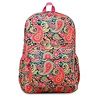 J World New York Oz School Backpack for Girls Boys. Cute Kids Bookbag, Classic Paisley, One Size