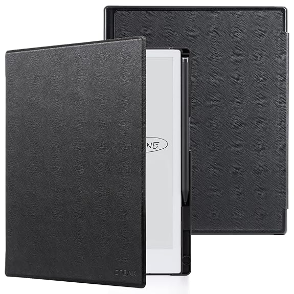  CoBak Case for Remarkable 2 Paper Tablet - Lightweight and Hard  Back Shell Protective Book Folio Cover with Built-in Pen Holder - for 10.3  2020 Released (Black) : Electronics