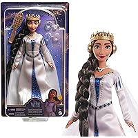 Mattel Disney Wish Queen Amaya of Rosas Fashion Doll, Posable Doll in Removable Outfit & Shoes with Accessories