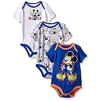 Disney Baby Boys' Mickey Mouse 3 Pack Bodysuits