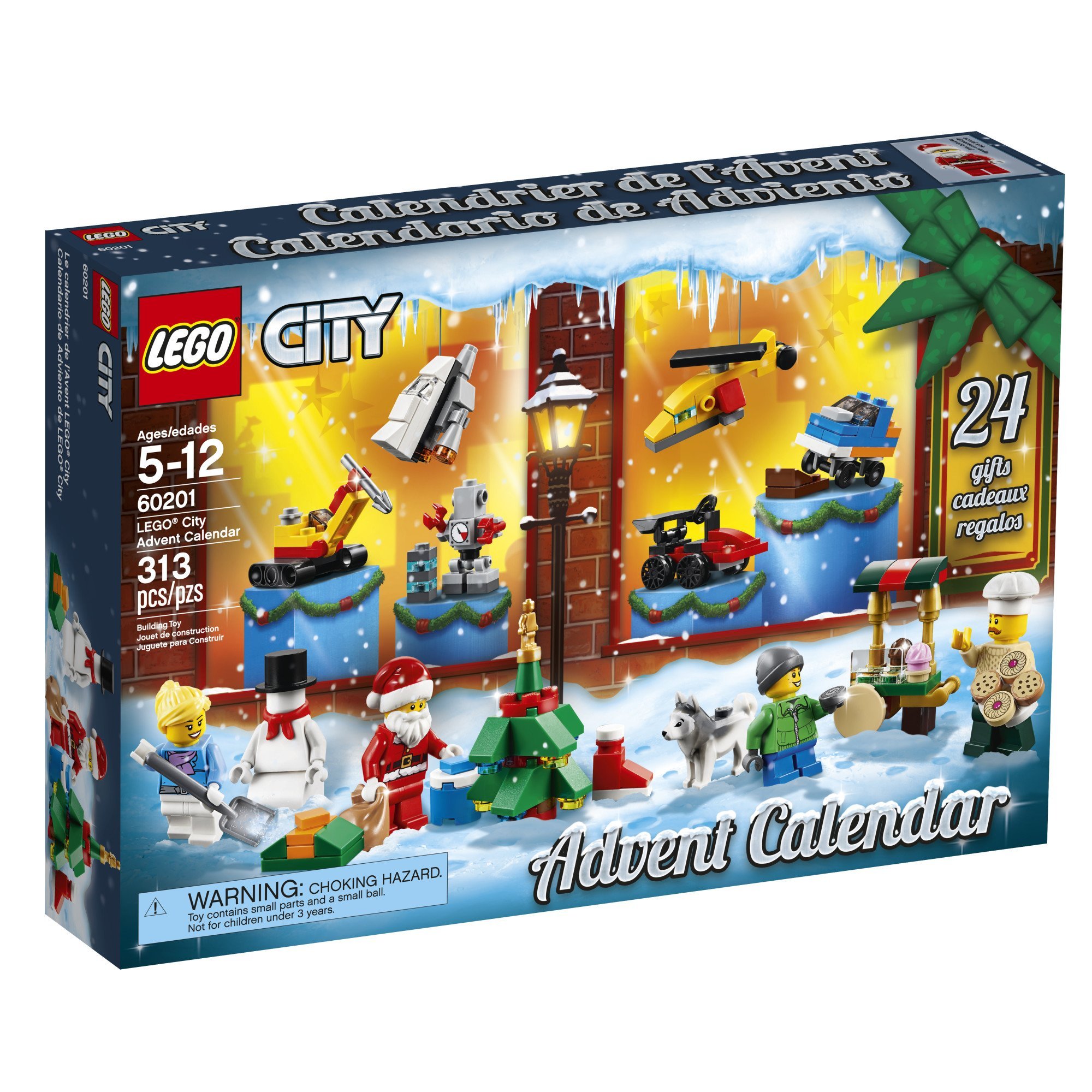LEGO City Advent Calendar 60201, New 2018 Edition, Minifigures, Small Building Toys, Christmas Countdown Calendar for Kids (313 Pieces)