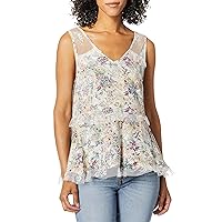 Angie Women's Tank Top with Sheer Lace