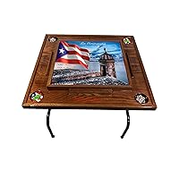 Puerto Rico Domino Table with The Morro