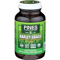 Pines Organic Barley Grass, 500 mg, 250 Count Tablets