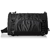 Kuryakyn 5213 Momentum Rambler Motorcycle Travel Luggage: Weather Resistant Roll Bag with Sissy Bar Straps, Black 15.5