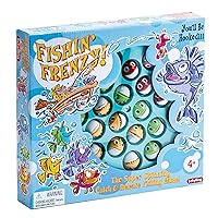 Doloowee Fishing Game Play Set,Magnetic Fishing Game Toys,Rotating Board  Game with Music,Includes 20 Fish and 3 Fishing Poles,Party Game Toys for  Kids