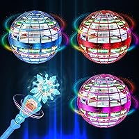 AMERFIST 2023 Flying Orb Ball Toy,Cosmic Globe Boomerang Hover Ball Galactic Fidget Spinner, Cool Toys Gift for 6 7 8 9 10+ Year Old Boys Girls Teens Outdoor Toys(Flying orb Ball+Magic Wand)