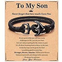 Tarsus To My Boy Bracelet Gifts for Son Grandson Christmas Birthday Gifts for Teen Teenage Boys