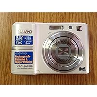 White Sanyo Digital Camera - 12.0 MP, 3x Optical Zoom, Video Recording VPC-S1285