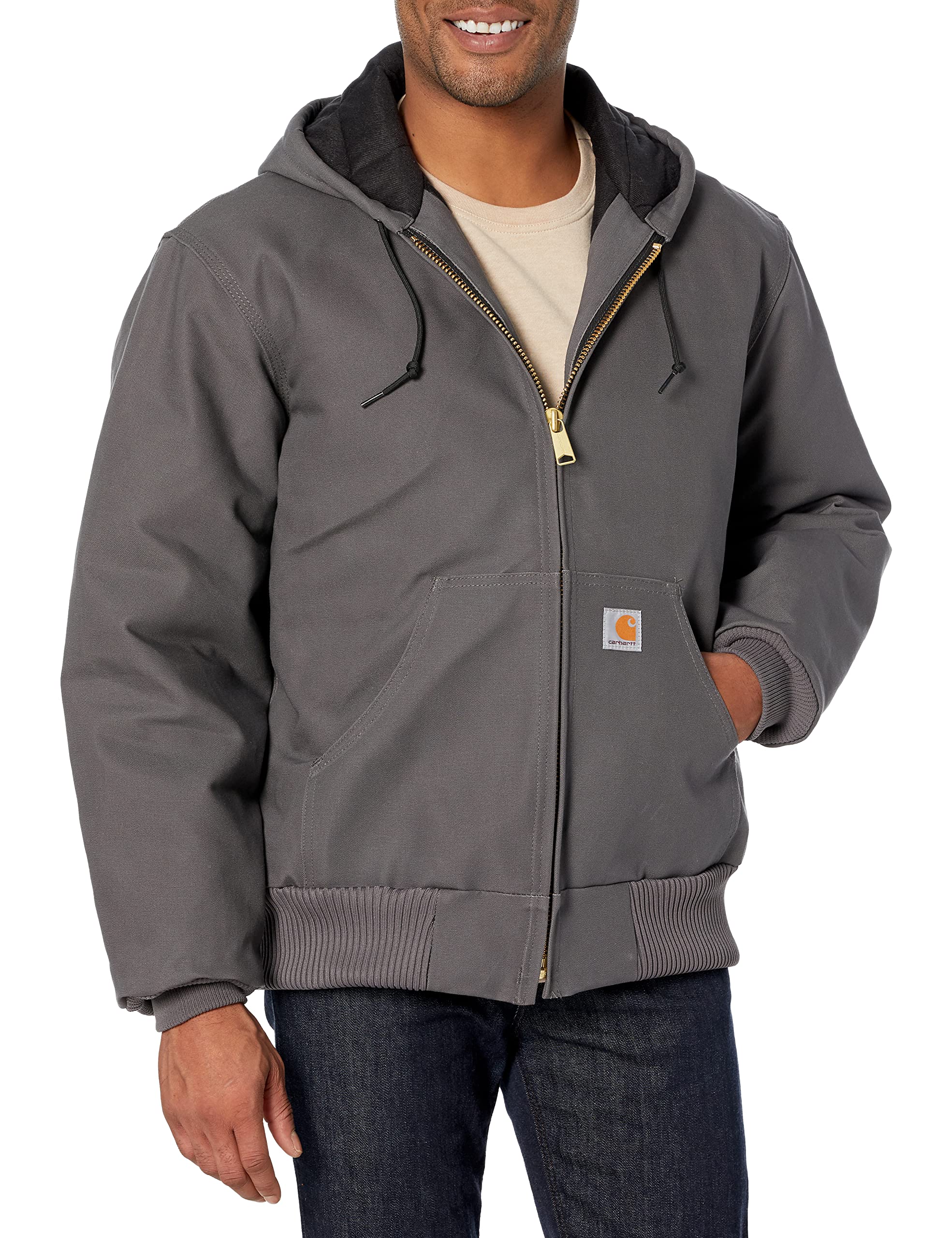 Carhartt Men's Loose Fit Firm Duck Insulated Flannel-Lined Active Jacket