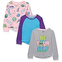 Girls and Toddlers' Long-Sleeve Thermal T-Shirt Tops (Previously Spotted Zebra), Multipacks