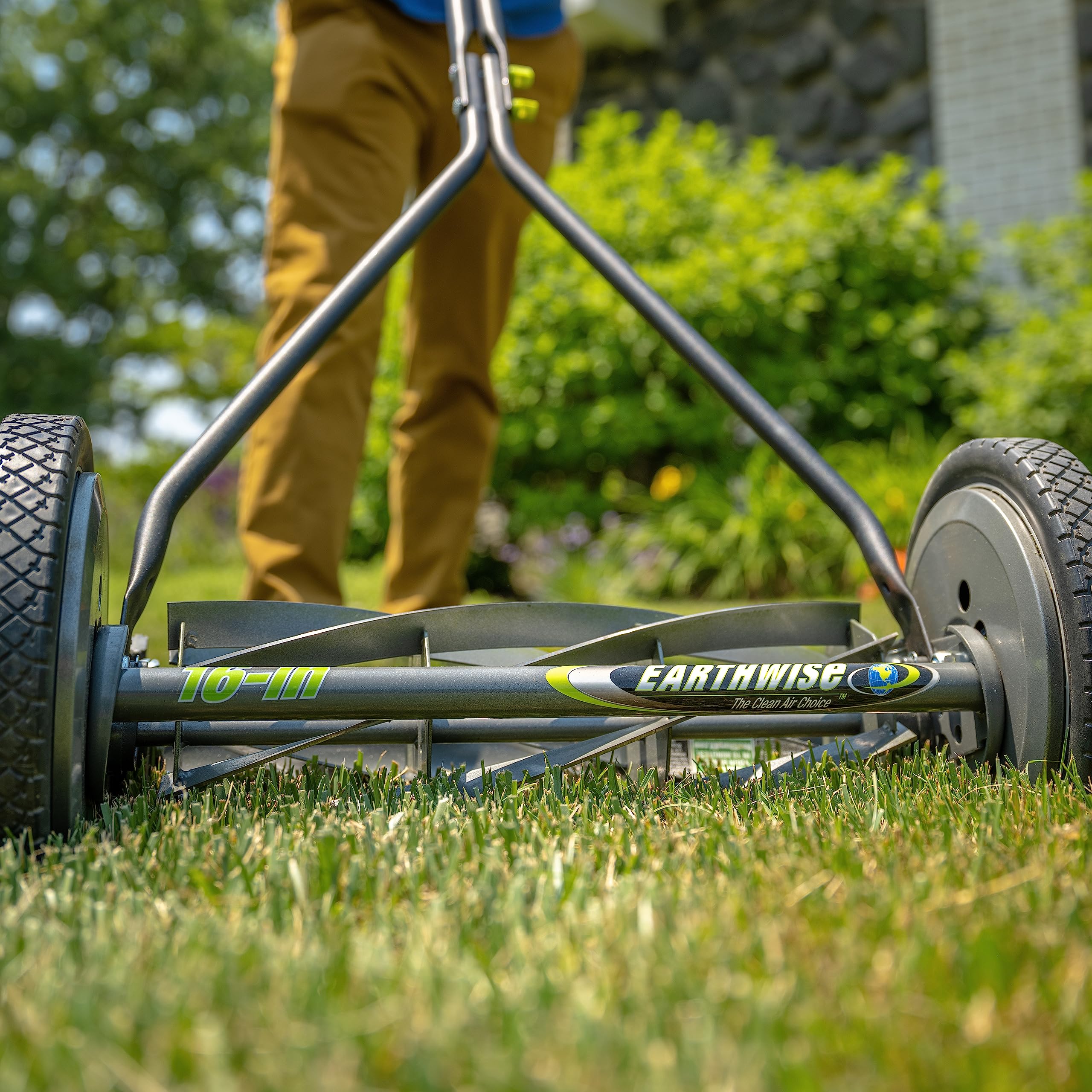 Earthwise 1715-16EW 16-Inch 7-Blade Push Reel Lawn Mower, Grey