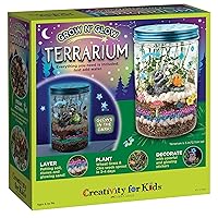 Creativity for Kids Grow 'N Glow Terrarium Kit for Kids - Educational Science Kits Ages 6-8+, Kids Gifts for Boys and Girls, Craft and STEM Projects