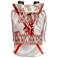 3dRose Edmond Hogge Jr Christmas - Merry Christmas - Wine Bag (wbg_36709_1)