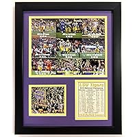 2019 LSU Tigers CFP National Champions - Wins Versus Ranked Opponents Perfect Season - Framed 12
