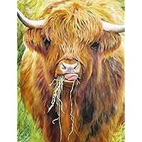1000 Piece Jigsaw Puzzle for Adults - Highland Cow Cattle by Gill Erskine-Hill - Fine Art Collection