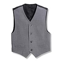 Calvin Klein Boys' Formal Suit Vest, Tailored Fit & Adjustable Back Strap, 4-button Single Breasted Closure & 2 Slit Pockets