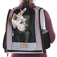 Backpack Pet Carrier Gray 14 X 9.5 X 15.75 Inches