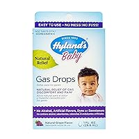Hyland’s Naturals Gas Drops for Babies, Natural Gas Relief, Grape Flavor, 1 Fl Oz