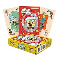 AQUARIUS SpongeBob Holiday Playing Cards - Christmas Themed Deck of Cards for Your Favorite Card Games - Officially Licensed SpongeBob Merchandise & Collectibles - Poker Size