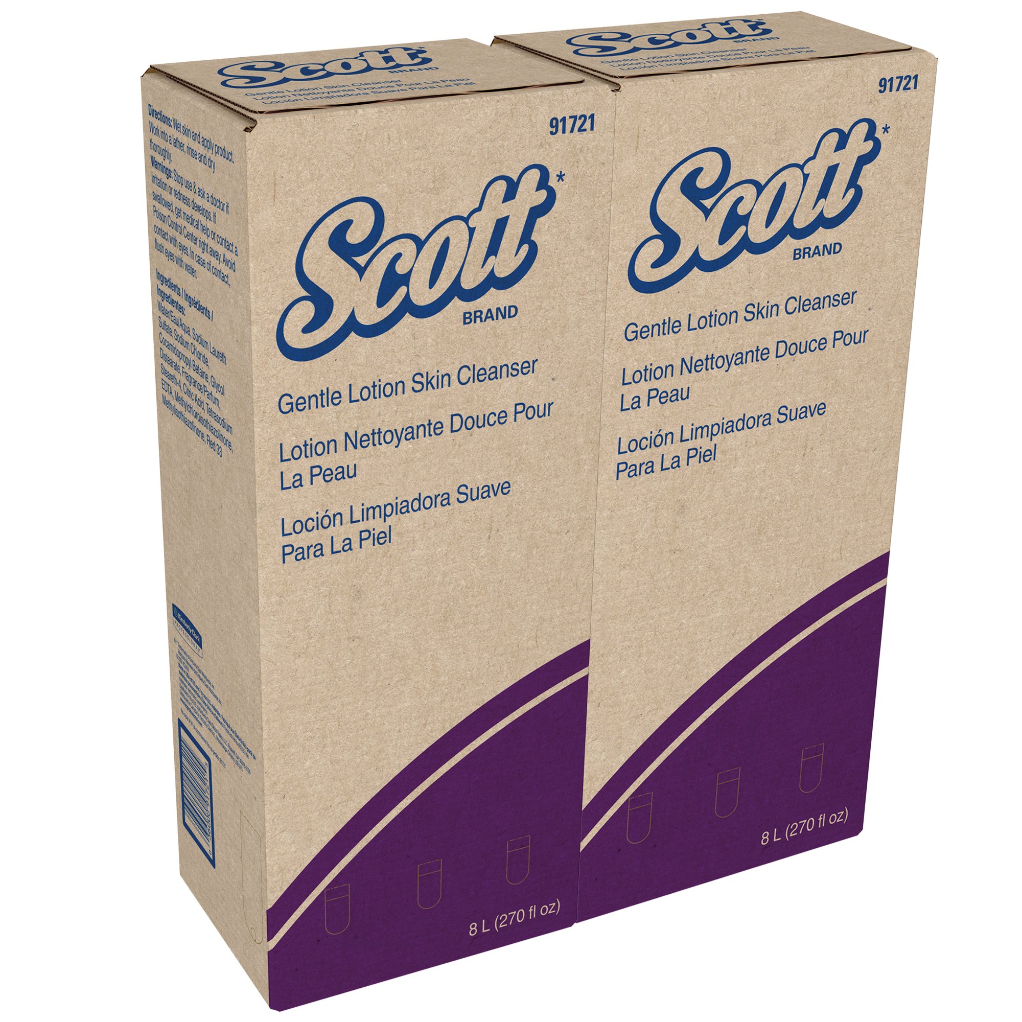 Scott 91721 Lotion Hand Soap Cartridge Refill, Pink, Floral Scent, 8 Liters (Case of 2)