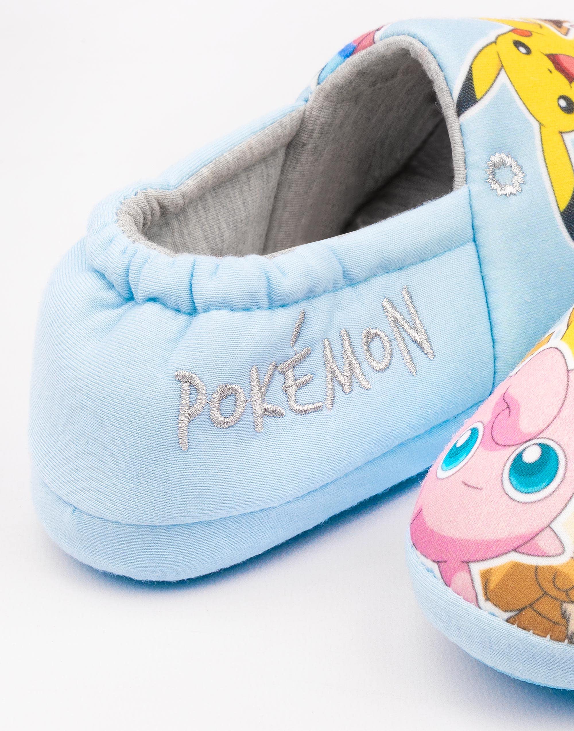 Pokemon Slippers Girls Kids Pikachu Sylveon Evee Blue Shoes Loafers