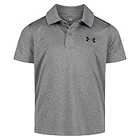 Under Armour Boys' Short Sleeve Ua Match Polo Collared Shirt, Chest Logo, Soft & Comfortable