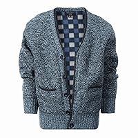 Gioberti Kids and Boys Cardigan Sweater with Soft Brushed Flannel Lining and Pockets