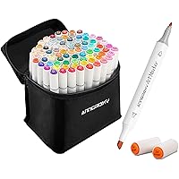 Ogeely Alcohol Markers 82 Color Dual Tip Permanent Art Markers for Kids  Adult