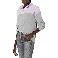 KENDALL + KYLIE Women's Quarter Zip with Sherpa Panel
