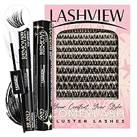 LASHVIEW Cluster Lashes 182pcs COMFYLASH with Lash Bond and Remover